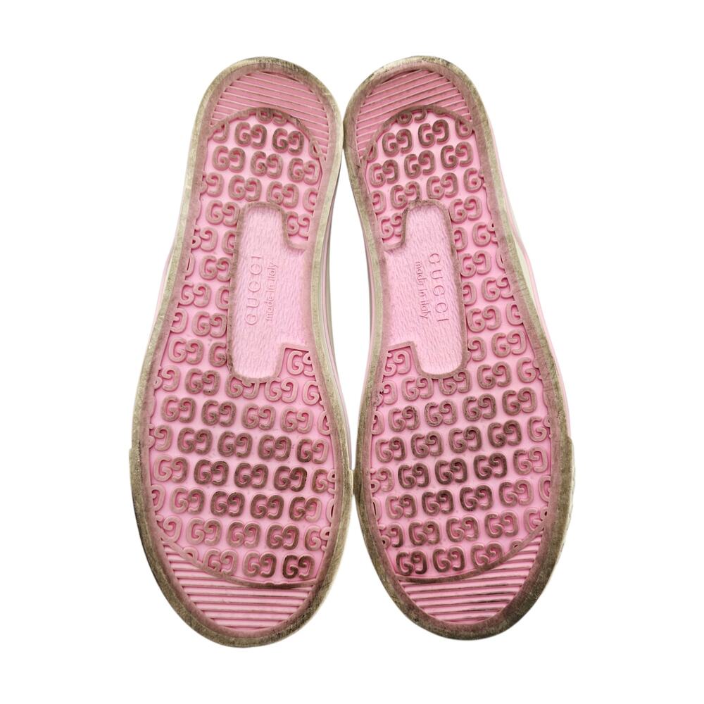 Gucci GG Supreme Canvas Tennis 1977 Sneaker Pink Red Apple Size 38.5 US 8.5 - Picture 11 of 11